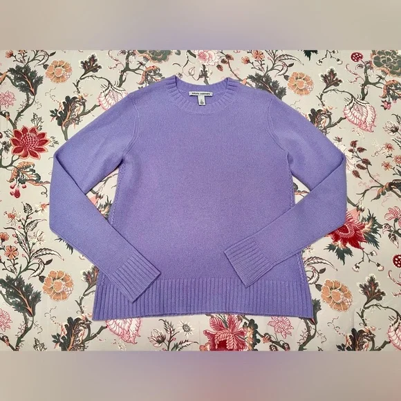 Women’s Autumn Cashmere Lilac Crewneck Sweater - Medium - Picture 4 of 9